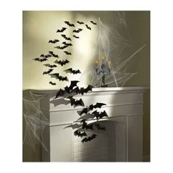 Balloon Agencies 3 D Paper Bats Cut Outs Decorations Set