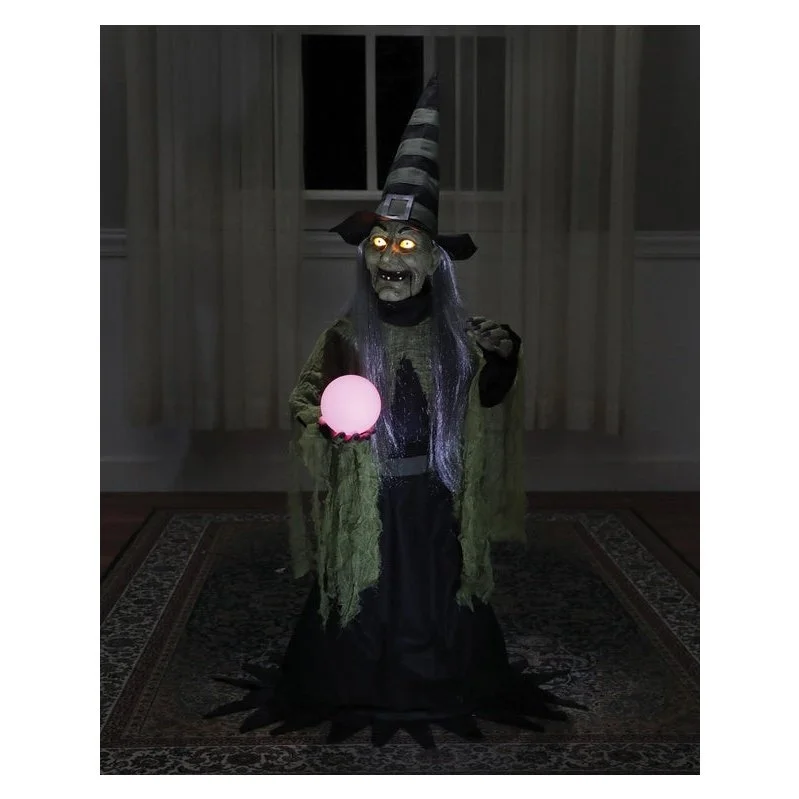 Morris Costumes 36" Fortune Teller Witch Animated Prop 3 Morris Costumes 36" Fortune Teller Witch Animated Prop