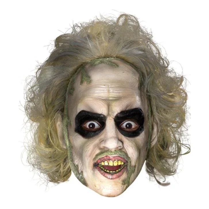 Beetlejuice 3/4 Vinyl Mask With Hair 3 Beetlejuice 3/4 Vinyl Mask With Hair