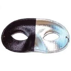 Tom Foolery Bi Colour Eye Mask Black And Silver