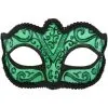 Tom Foolery Capri Green Masquerade Mask -All Props Sales capri green masquerade mask 344751