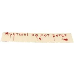 Caution Do Not Enter Bloody Banner Decoration