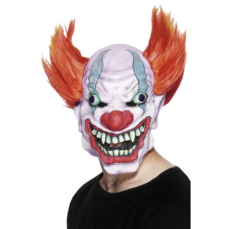 Clown Mask, White, Overhead, Latex 3 Clown Mask, White, Overhead, Latex