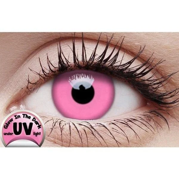 Crazy Lens Contacts - UV Glow Pink 3 Crazy Lens Contacts - UV Glow Pink