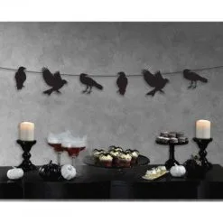 AMSCAN Crow Bunting String Banner Halloween Decoration