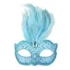 Tom Foolery Daniella Pale Blue Feathered Masquerade Mask 2 Tom Foolery Daniella Pale Blue Feathered Masquerade Mask -All Props Sales daniella pale blue feathered masquerade mask 278035