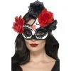 Day Of The Dead Crescent Eyemask, Black And Red -All Props Sales day of the dead crescent eyemask black and red 833386