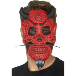 Day Of The Dead Devil Mask, Adult