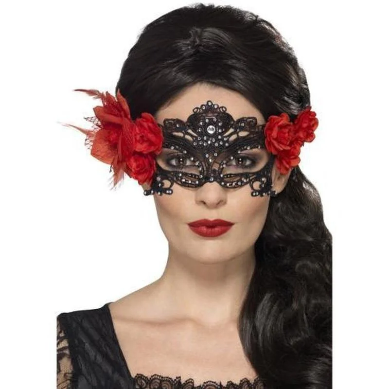 Day Of The Dead Lace Filigree Eyemask 3 Day Of The Dead Lace Filigree Eyemask