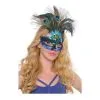 Balloon Agencies Deluxe Blue Peacock Feather Masquerade Mask 1 Balloon Agencies Deluxe Blue Peacock Feather Masquerade Mask -All Props Sales deluxe blue peacock feather masquerade mask 741737