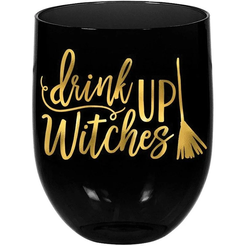 Balloon Agencies Drink Up Witches Stemless Plastic Party Wine Glasses 3 Balloon Agencies Drink Up Witches Stemless Plastic Party Wine Glasses
