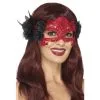 Embroidered Lace Filigree Devil Eyemask Red And Black 2 Embroidered Lace Filigree Devil Eyemask Red And Black -All Props Sales embroidered lace filigree devil eyemask red and black 253768