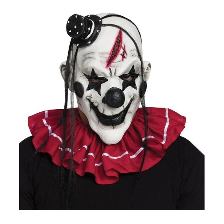 Fun World Horror Clown Mask Black And White 3 Fun World Horror Clown Mask Black And White