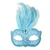 Tom Foolery Isabella Gold And Aqua Feather Eye Mask -All Props Sales isabella gold and aqua feather eye mask 571378