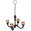 Morris Costumes Lighted Skull Chandelier Black -All Props Sales lighted skull chandelier black 723984