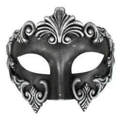 Tom Foolery Lorenzo Silver & Black Eye Mask