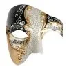 Tom Foolery MAESTRO Black And Gold Eye Mask -All Props Sales maestro black and gold eye mask 369367
