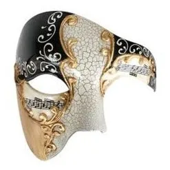 Tom Foolery MAESTRO Black And Gold Eye Mask