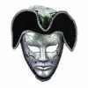 Morris Costumes Men's Silver & Black Venetian Mask -All Props Sales mens silver black venetian mask 455128