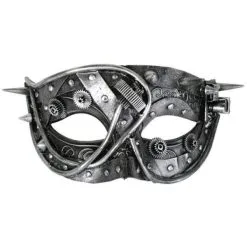 Tom Foolery Mortimer Steampunk Silver Eye Mask
