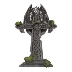 AMSCAN Mossy Cross With Gargoyle Tombstone
