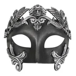 Tom Foolery NICHOLAS Roman Black And Silver Eye Mask