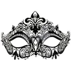 Tom Foolery Provence Metal Eye Mask With Jewels Clear Jewels