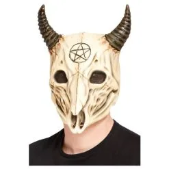 Satanic Ram Skull Overhead Mask, Latex