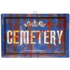 Morris Costumes Sign Cemetery Sign