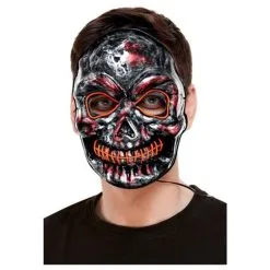 Skeleton Mask, Light Up, Grey