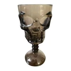 AMSCAN Skull Shaped Plastic Halloween Wine Glass