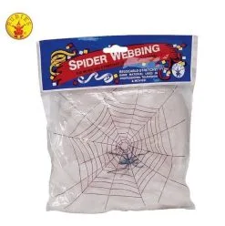 White Spider Webbing With Spiders