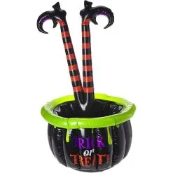 Balloon Agencies Witches Striped Legs Inflatable Cauldron Cooler