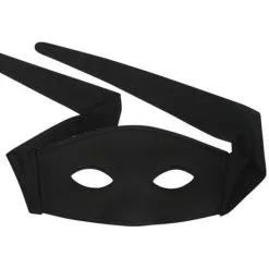 Tom Foolery Zorro Black Eye Mask With Large Ties
